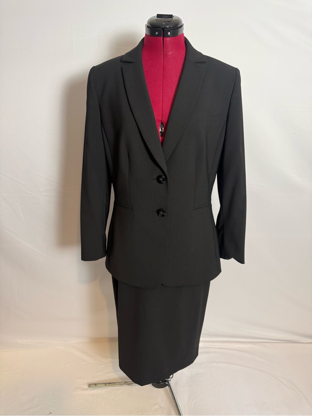 Antonio Melani Skirt Suit Women's Size 8 Black 2-Piece Set Blazer & Skirt